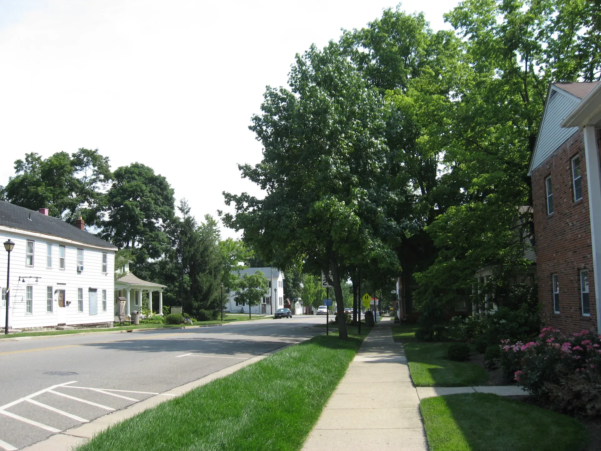 A residential street in Springboro, OH