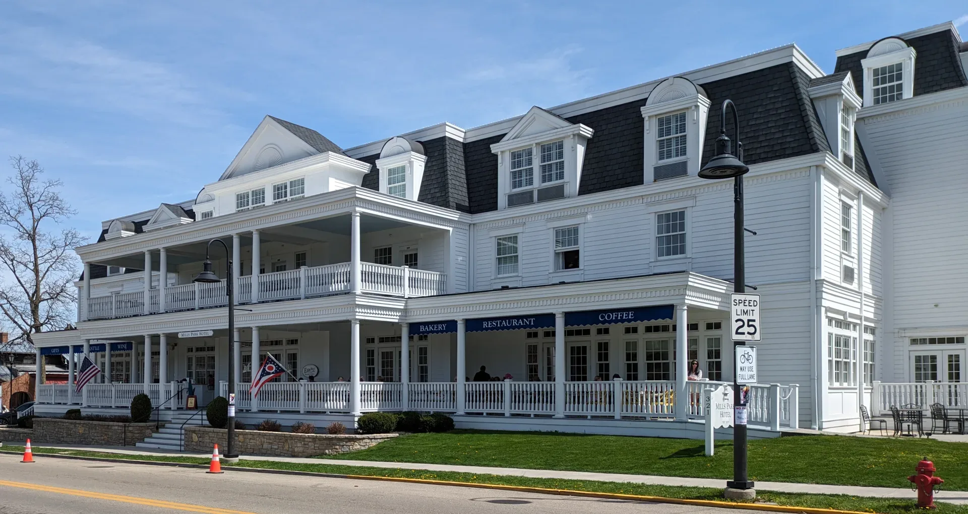 The Mills Park Hotel with its bakery, restaurant and coffee shop in Yellow Springs, Ohio